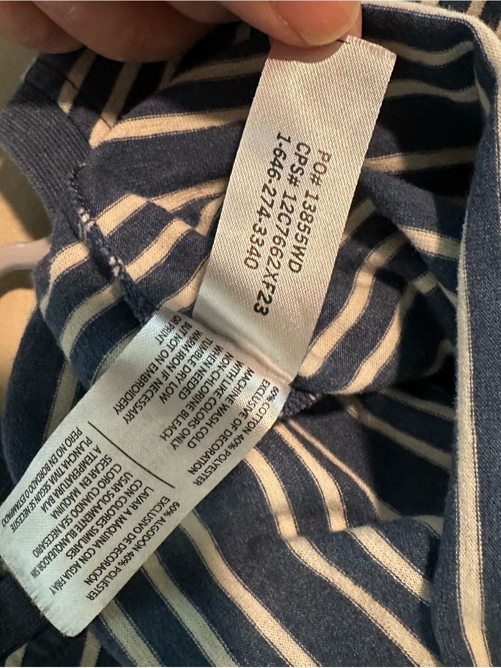 U.S. Polo Assn. Navy & White Striped Long-Sleeve Tee with Red Logo - Picture 3 of 4